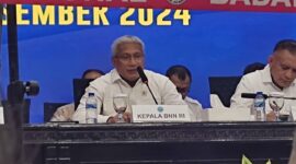  Kepala BNN Marinus Hukom saat konferensi pers akhir tahun 2024.
(Foto : Istimewa) .
