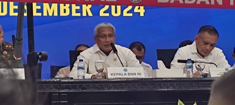  Kepala BNN Marinus Hukom saat konferensi pers akhir tahun 2024.
(Foto : Istimewa) .
