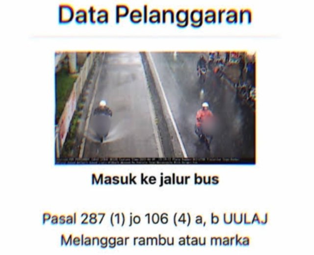 Buat teman-teman hati-hati jangan masuk jalur busway,nerobos lampu merah, pakai helm jangan sampai kena Etle, kalau ke jepret lumayan bikin kaget kantong