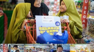 Sebanyak 480 anak yatim dan dhuafa dari berbagai wilayah di Jakarta mengikuti kegiatan Belanja Bareng Anak Negeri 