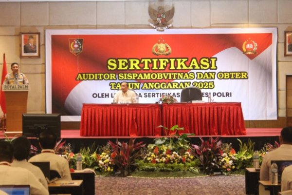 Baharkam Polri Gelar Sertifikasi Kompetensi Bagi Auditor SMP Obvitnas dan Obter Gelombang I