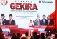 Dalam sambutannya, Hashim—yang juga Wakil Ketua Dewan Pembina Partai Gerindra—menegaskan bahwa Gerindra dan Gekira bukan sekadar organisasi politik, tetapi wadah perjuangan. Ia mengingatkan bahwa perjuangan politik bukan untuk kekuasaan semata, melainkan untuk memperbaiki nasib rakyat, menjaga Pancasila, serta menjamin kesejahteraan seluruh bangsa Indonesia.