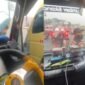 Foto tangkapan layar VT, Memperlihatkan Cekcok Petugas Dishub dan Sopir Truk di Bitung Tangerang 