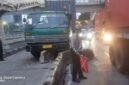 Sebuah Kontainer menabrak separator Transjakarta di Jl. Letjend.S.Parman Jakarta Barat (dok TMC Polda Metrojaya)