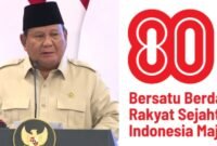 Presiden Republik Indonesia, Prabowo Subianto, secara resmi meluncurkan logo dan tema peringatan Hari Ulang Tahun ke-80 
