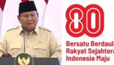 Presiden Republik Indonesia, Prabowo Subianto, secara resmi meluncurkan logo dan tema peringatan Hari Ulang Tahun ke-80 