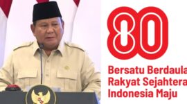 Presiden Republik Indonesia, Prabowo Subianto, secara resmi meluncurkan logo dan tema peringatan Hari Ulang Tahun ke-80 
