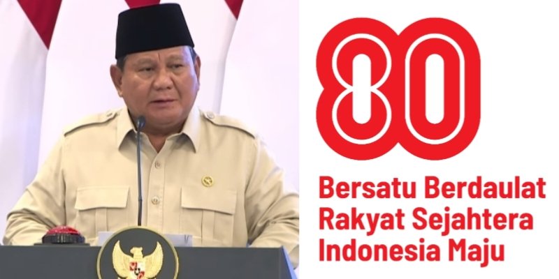 Presiden Republik Indonesia, Prabowo Subianto, secara resmi meluncurkan logo dan tema peringatan Hari Ulang Tahun ke-80 