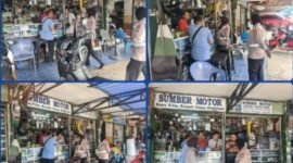 Satuan Lalu Lintas (Satlantas) Jakarta Pusat mendatangi salah satu toko penjual klakson 