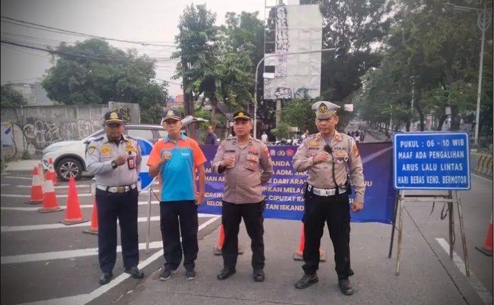  Satlantas Jaksel Lakukan Penutupan Sementara Jalan Iskandar Muda, Ada Kegiatan HBKB, dok.tmc polda metrojaya 