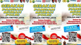 Polda Metro Jaya Gelar Gerakan Pangan Murah Sambut HUT ke-80 RI