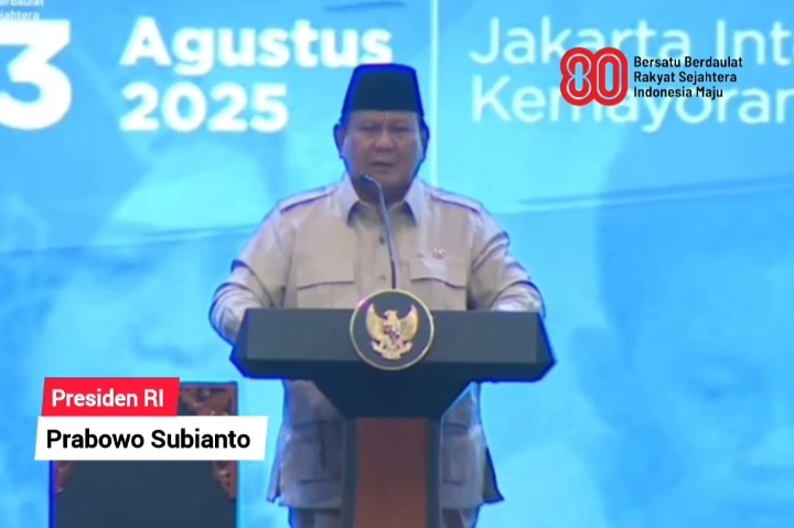 Presiden Prabowo mengingatkan bahwa Indonesia tidak boleh lagi terpecah belah akibat adu domba atau kepentingan sempit yang dapat melemahkan fondasi bangsa.