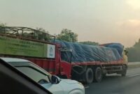 Foto Tangkapan layar truk Elpiji dan Fuso terlibat kecelakan di tol JOOR (dok istimewa)