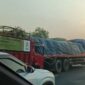 Foto Tangkapan layar truk Elpiji dan Fuso terlibat kecelakan di tol JOOR (dok istimewa)