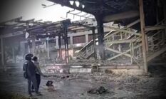 Penampakan Halte Transjakarta Pasar Senen Hangus Terbakar Pasca Aksi Unjuk Rasa Ricuh