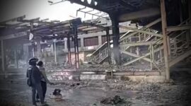 Penampakan Halte Transjakarta Pasar Senen Jakarta Pusat Yang Hangus Terbakar 