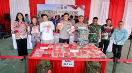 Kepolisian Daerah Kalimantan Tengah (Polda Kalteng) berhasil menggagalkan penyelundupan 46,7 kilogram sabu lintas provinsi