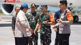 Presiden Prabowo Tiba Bandara Internasional I Gusti Ngurah Rai, Bali, disambut Gubernur Bali I Wayan Koster dan Panglima TNI Jenderal TNI Agus Subiyanto Tangkapan Layar (dok.istimewa)