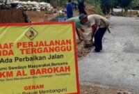 warga perbaiki jalan rusak di pandeglang-Banten. dok. istimewa 
