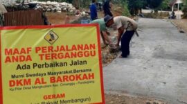 warga perbaiki jalan rusak di pandeglang-Banten. dok. istimewa 