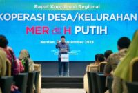 Menteri Koperasi (Menkop) Ferry Juliantono menutup agenda Rapat Koordinasi (Rakor) Regional Koperasi Desa/Kelurahan (Kopdes/Kel) Merah Putih di Banten