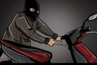 Foto ilustrasi pencurin sepeda motor 