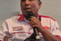 Halim Sinukaban sopir logistik anggota Rumah Berdaya Pengemudi Indonesia (RBPI) di Acara Harlah RBPI ke- 4 (Foto.plus62.co/kbr).
