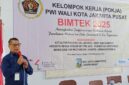 Kesit B. Handoyo ketua PWI DKI jakarta dalam sambutanya dalam acara Bimtek PWI jakarta Pusat mengucapkan dan mengapresiasi keberadaan Yayasan Rumah Pena Nusantara (YPRN) sebagai donatur tunggal dalam acara tersebut.