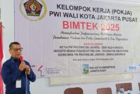 Kesit B. Handoyo ketua PWI DKI jakarta dalam sambutanya dalam acara Bimtek PWI jakarta Pusat mengucapkan dan mengapresiasi keberadaan Yayasan Rumah Pena Nusantara (YPRN) sebagai donatur tunggal dalam acara tersebut.