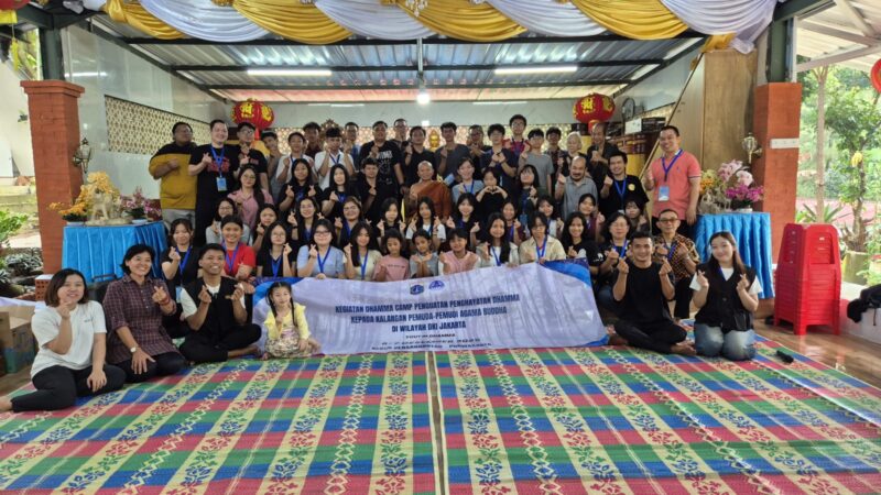 WALUBI Provinsi DKI Jakarta resmi membuka kegiatan Dhamma Camp Penguatan Dhamma bagi pemuda-pemudi Buddhis di Kebun Persahabatan, Purwakarta