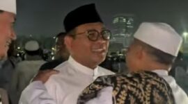 Wali Kota Jakarta Pusat Arifin menghadiri kegiatan Malam Reuni 212 mendampingi Gubernur DKI Jakarta Pramono Anung di kawasan Silang (Tangkapan layar IG arifinofficial)