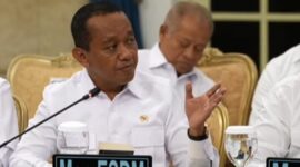 Menteri ESDM Bahlil Lahadalia di sidang kabinet paripurna di istana negara (Foto:istw)