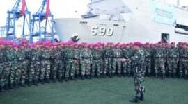 TNI AL Lepas Satgas Zeni Marinir untuk Penanganan Pascabencana di Aceh dan Sumatera (Foto: AL)
