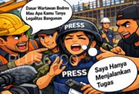 Ilustrasi wartawan diintimidasi saat meliput kegiatan proyek (Foto.Plus62co/Kbr)