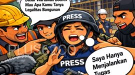 Ilustrasi wartawan diintimidasi saat meliput kegiatan proyek (Foto.Plus62co/Kbr)