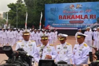 Bakamla RI memperingati Hari Ulang Tahun (HUT) ke-20 upacara resmi digelar di Lapangan Proklamasi, Menteng, Jakarta Pusat