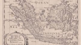 Tahun terbit: ~1700
Tempat terbit: Amsterdam
Tokoh:
Deskripsi: Nicolas Sanson, pembuat peta berbahasa Perancis ini, adalah bapak kartografi Perancis yang wafat di tahun 1667. Peta ini dikeluarkan di Amsterdam di sekitar tahun 1700, dengan judul dalam bahasa Belanda De eilanden van Sunda, yang mengesankan bahwa judul aslinya 