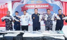 TNI AL Kodaeral IV Hadiri Press Release Penggagalan Penyelundupan 104 Ribu Benih Bening Lobster