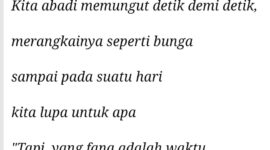 Yang Fana Adalah Waktu
oleh Sapardi Djoko Damono
