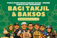 Ramadan 2026, Pokja Wartawan Gunung Kaler–Kresek Gelar Bagi Takjil dan Baksos, Tegaskan Peran Pers untuk Masyarakat