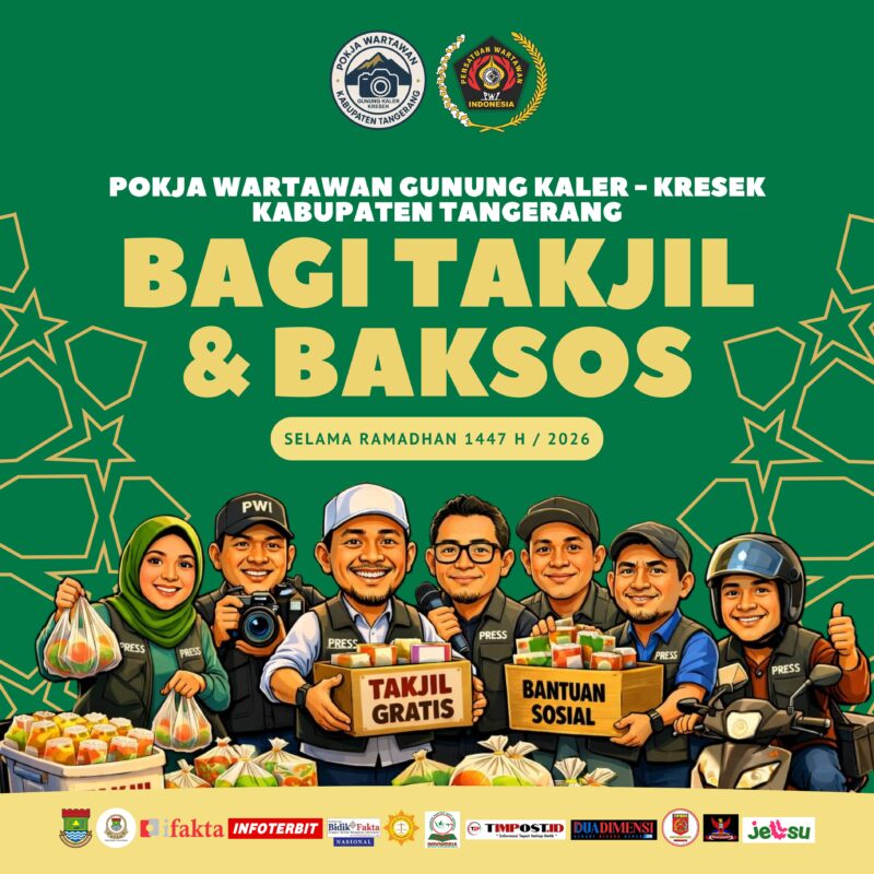 Ramadan 2026, Pokja Wartawan Gunung Kaler–Kresek Gelar Bagi Takjil dan Baksos, Tegaskan Peran Pers untuk Masyarakat